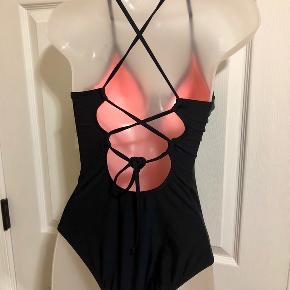 Gianni Bini Embroidered Palm Tree Swimsuit - Picture 2 of 5